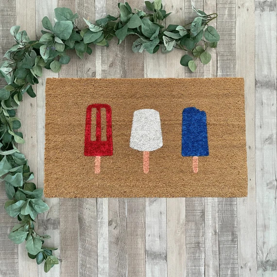 Popsicle Doormat, Summer Doormat, Doormats Outdoor, Fourth of July decor, 4th of July Doormat, Co... | Etsy (US)