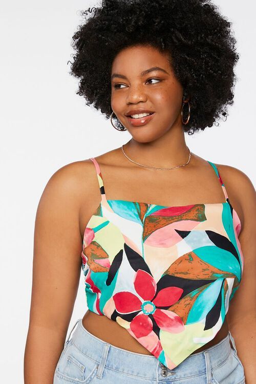 Plus Size Abstract Print Cropped Cami | Forever 21 (US)