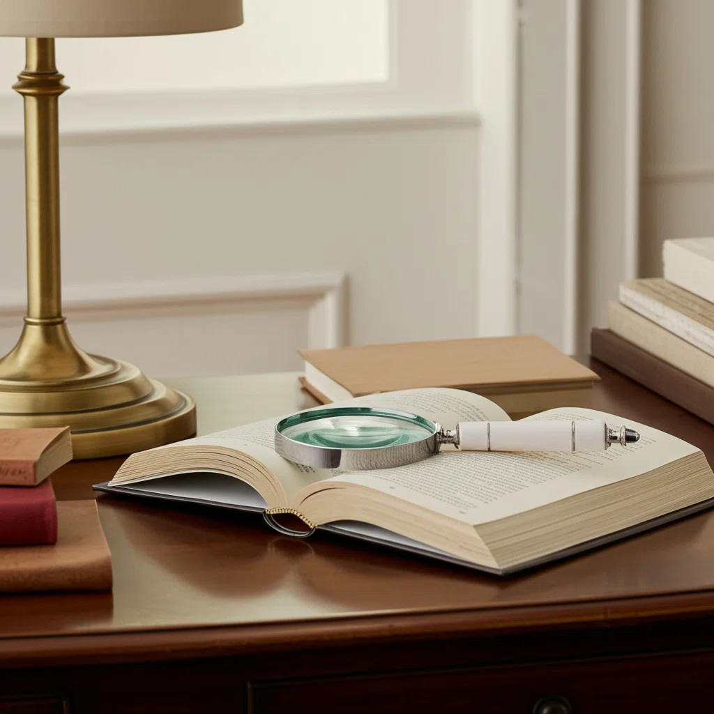 Kingscanyon Decorative Brass and Wood Magnifying Glass with Handcrafted Handle - Vintage-Inspired... | Wayfair North America