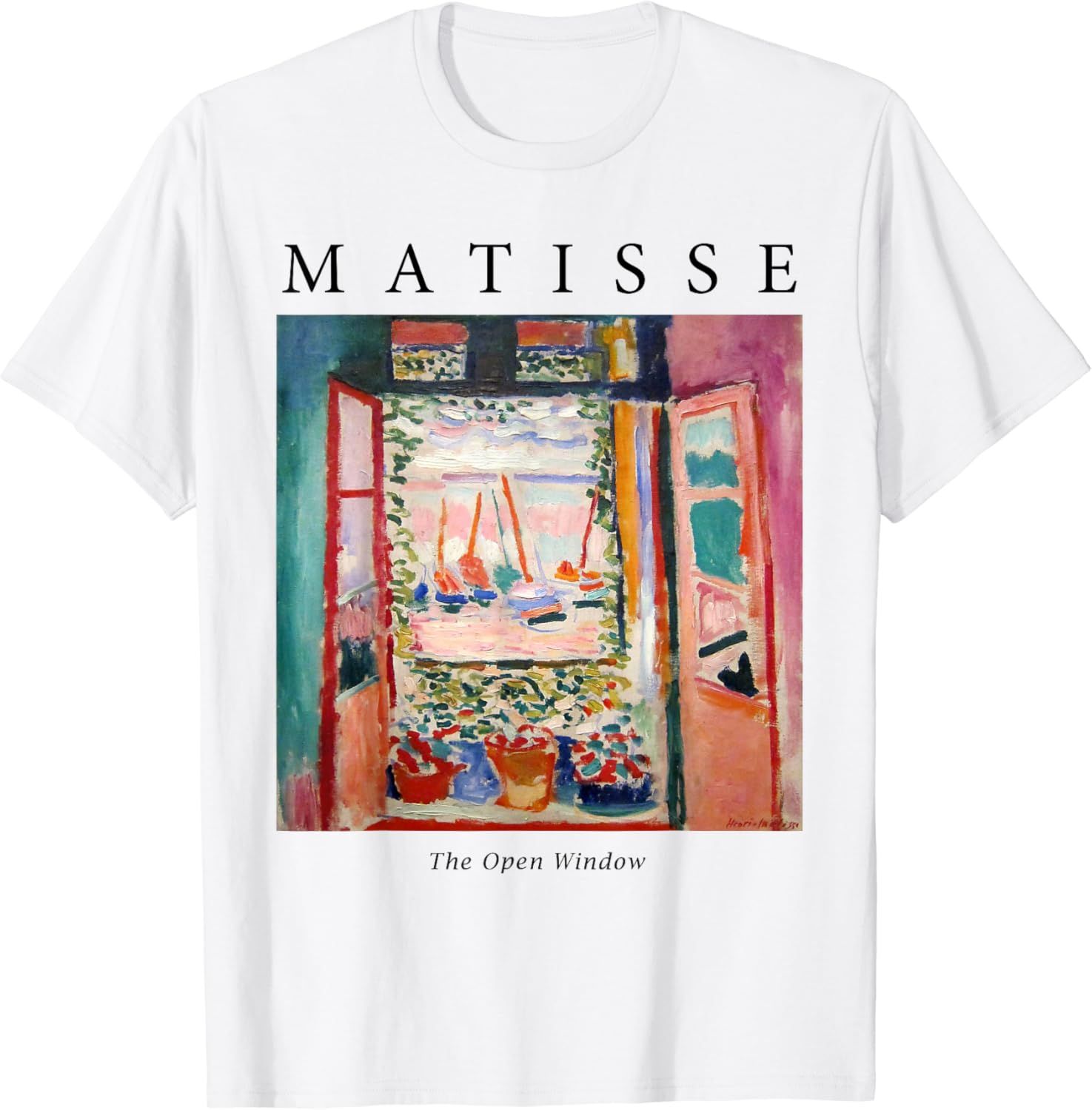 Henri Matisse The Open window famous Artwork painting T-Shirt       Send to LogieInstantly adds t... | Amazon (US)
