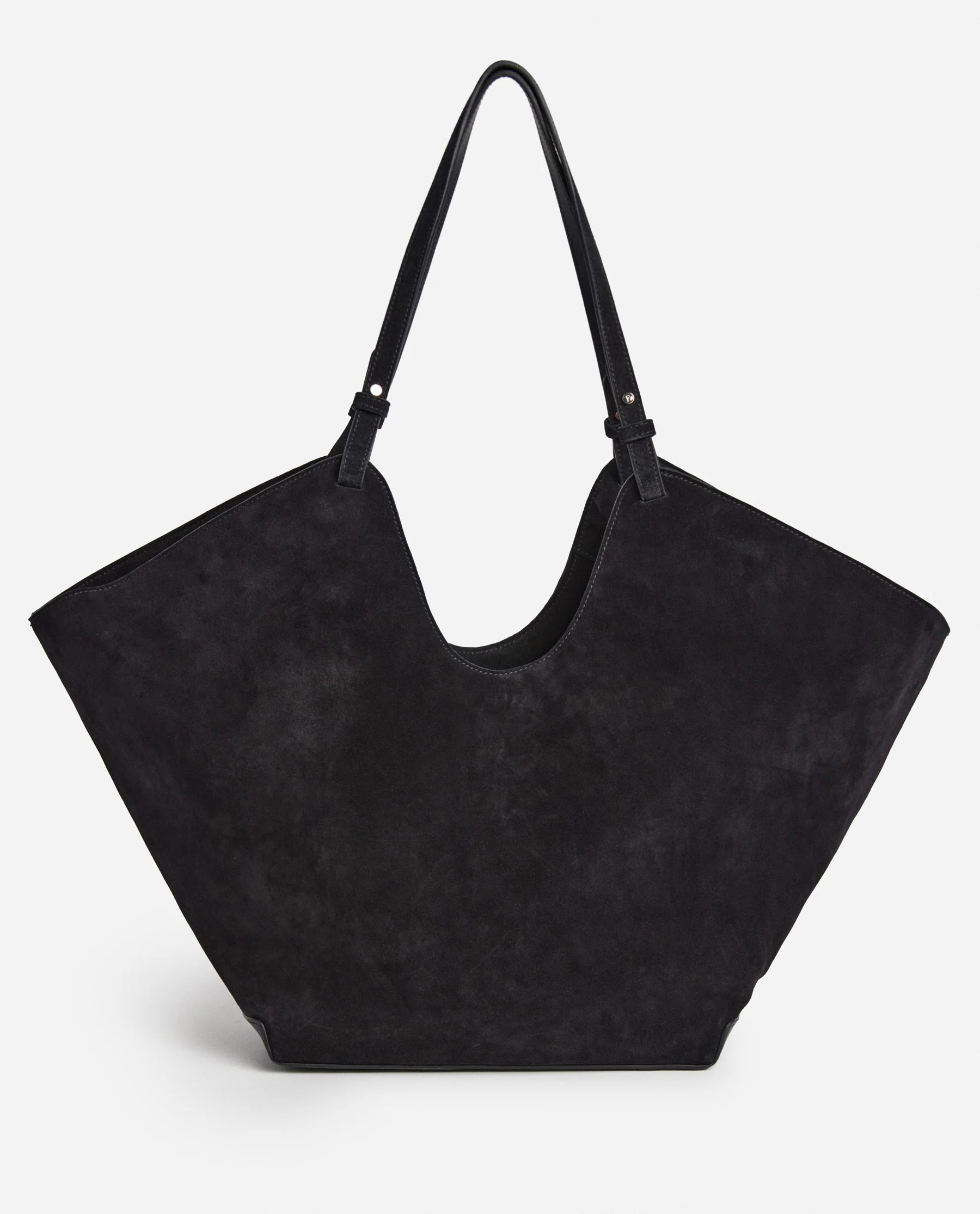Dahlia Tote Bag Suede Black Bag | Flattered