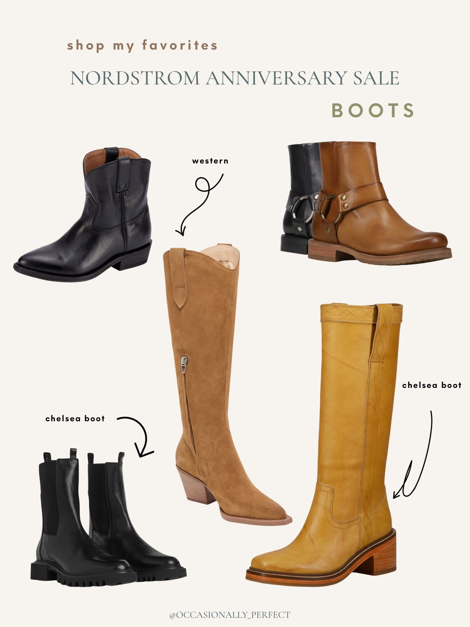 Boots to Build Fall Around 🍂
Linking the pairs that pulled me in during the #NSale—Chelsea boots, western styles, and moto silhouettes that go with denim, dresses, and everything in between. Whether you’re refreshing your closet or just need that one perfect everyday boot, I’ve got you.

These are the ones I’m styling now and watching for restocks. More linked in my LTK—tap to shop.

#NordstromAnniversarySale #NSale2025 #FallBoots #ChelseaBoots #WesternBoots #LTKFallStyle #FallOutfits #LTKShoeCrush #OccasionallyPerfect #FallClosetRefresh