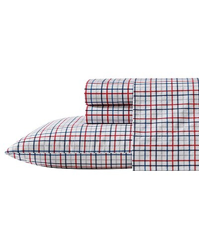 200tc Boating Tattersall Cotton Percale Sheet Set | Rue La La