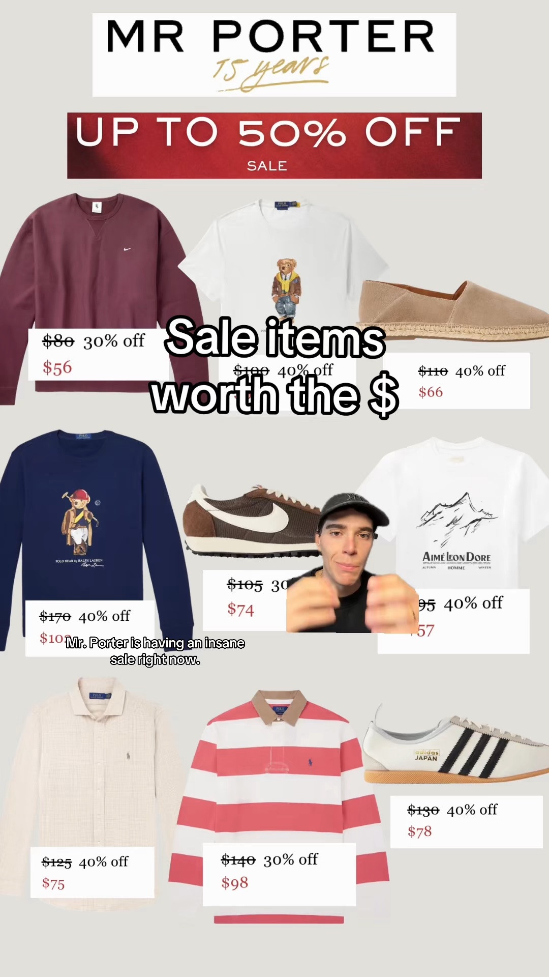 🚨huge sale rn #mensfashion #fashion #mrporter #sale #greenscreen

#LTKdayinmylife #LTKgrwm #LTKMens