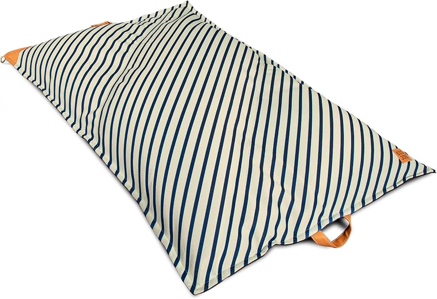 Big Joe Lux Lagoon Lounger Pool Float, Navy and Ivory Cape Stripe, Premier Mesh, Durable UV Prote... | Amazon (US)