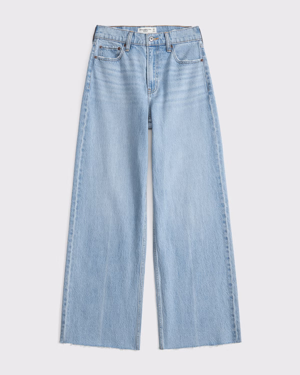 Women's High Rise Wide Leg Jean | Women's Clearance | Abercrombie.com | Abercrombie & Fitch (US)