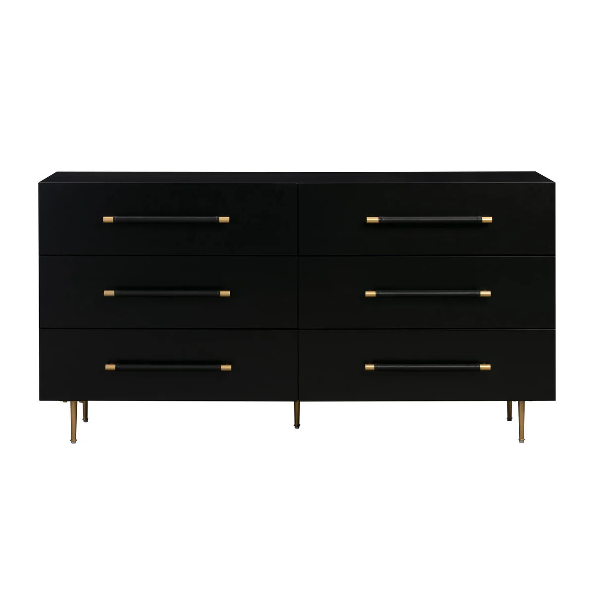 Trident Black Six Drawer Dresser | Greene & Co Interiors