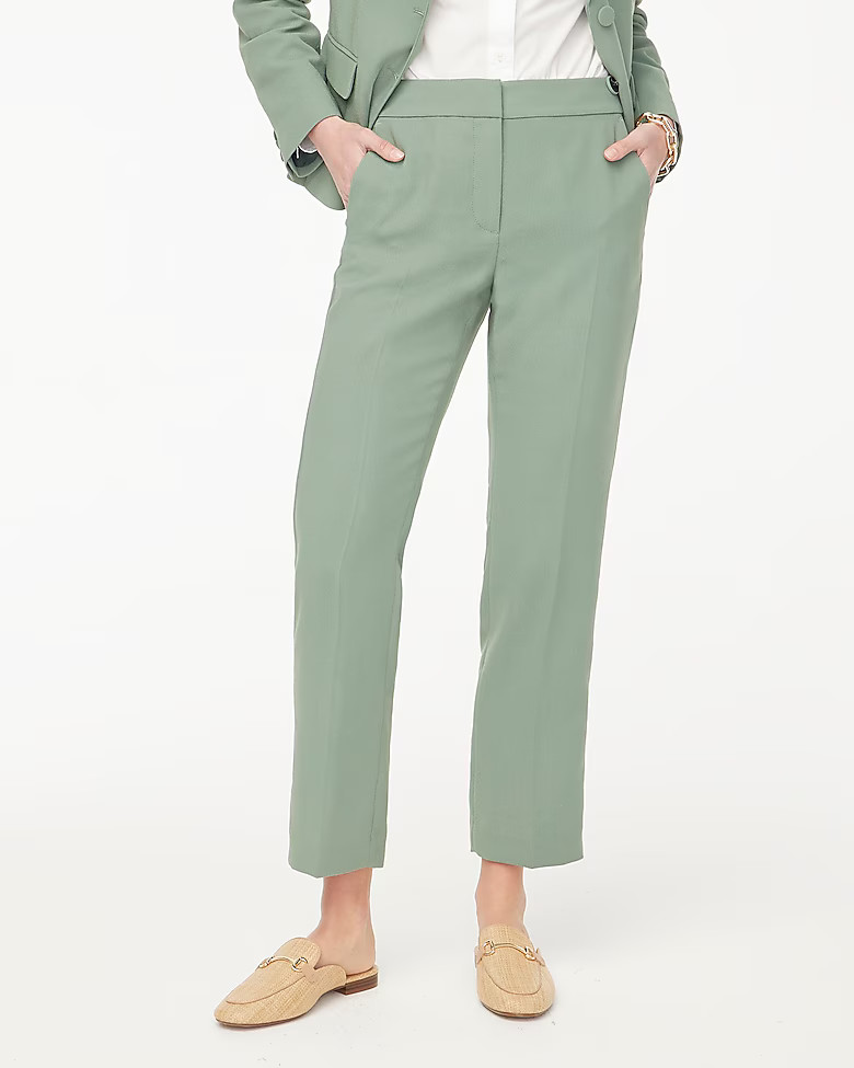 Crepe straight-leg cropped pant | J.Crew Factory