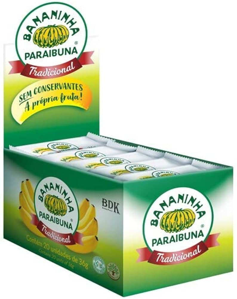 Bananinha Paraibuna, Tradicional, 36 Gramas, Caixa com 20 | Amazon (BR)
