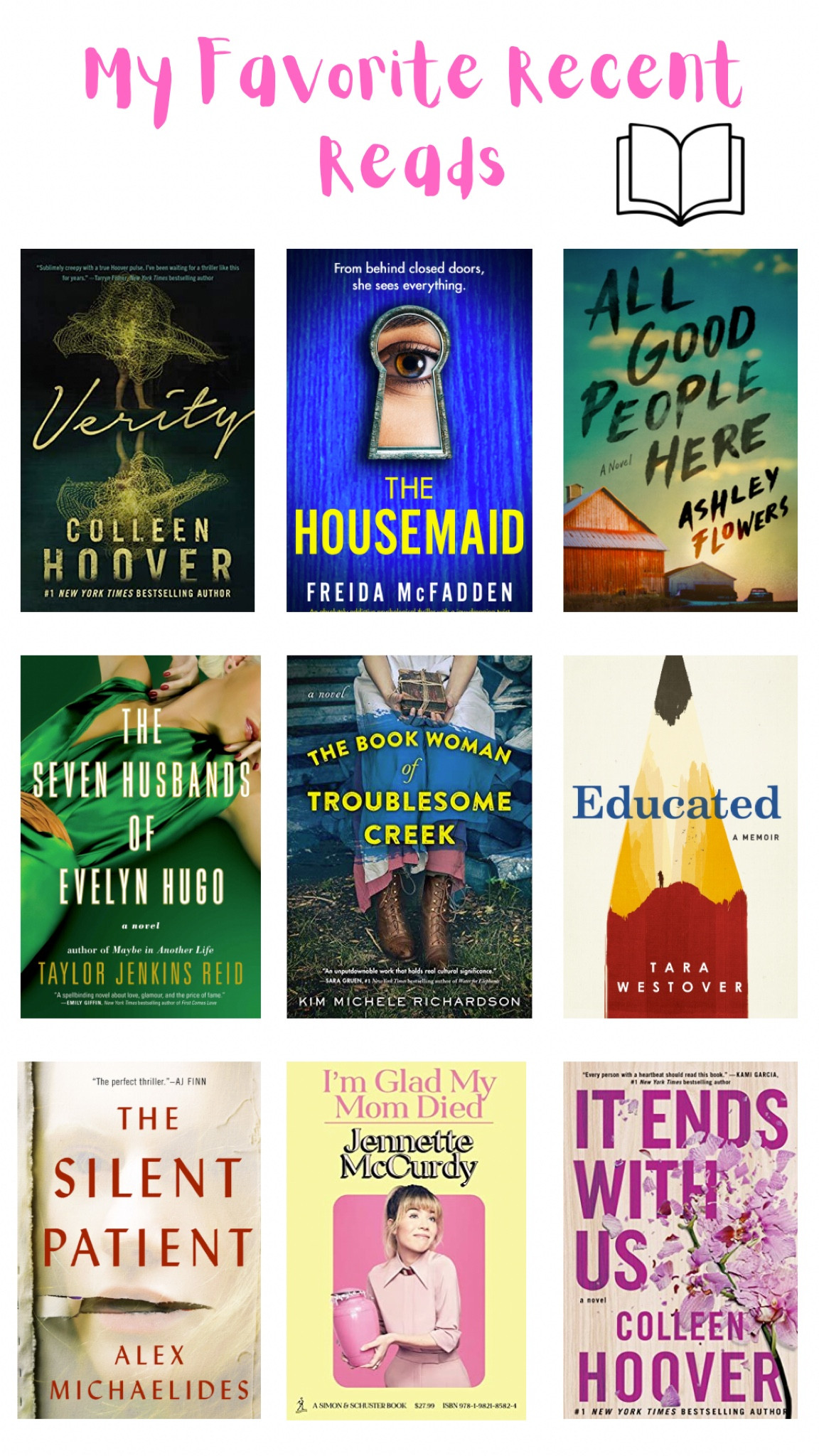 My favorite recent reads- all great books! 

#LTKunder50 #LTKFind #LTKGiftGuide