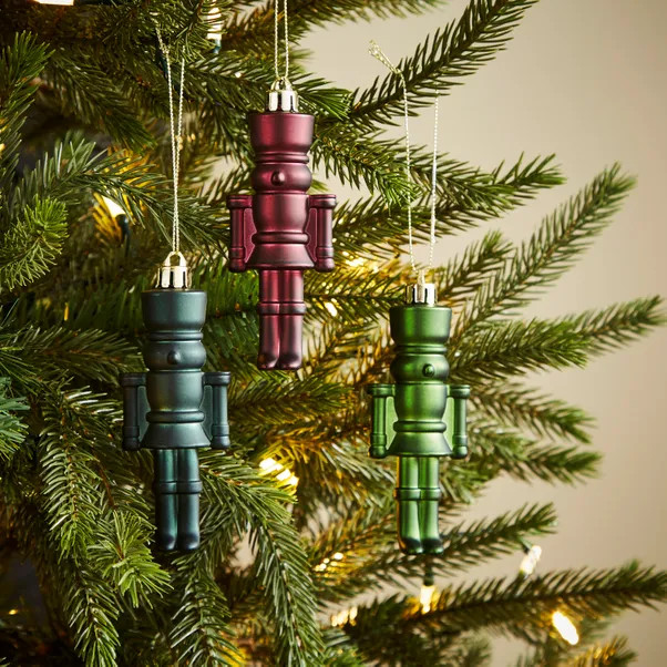 Pack of 3 Nutcracker Hanging Decorations | Dunelm