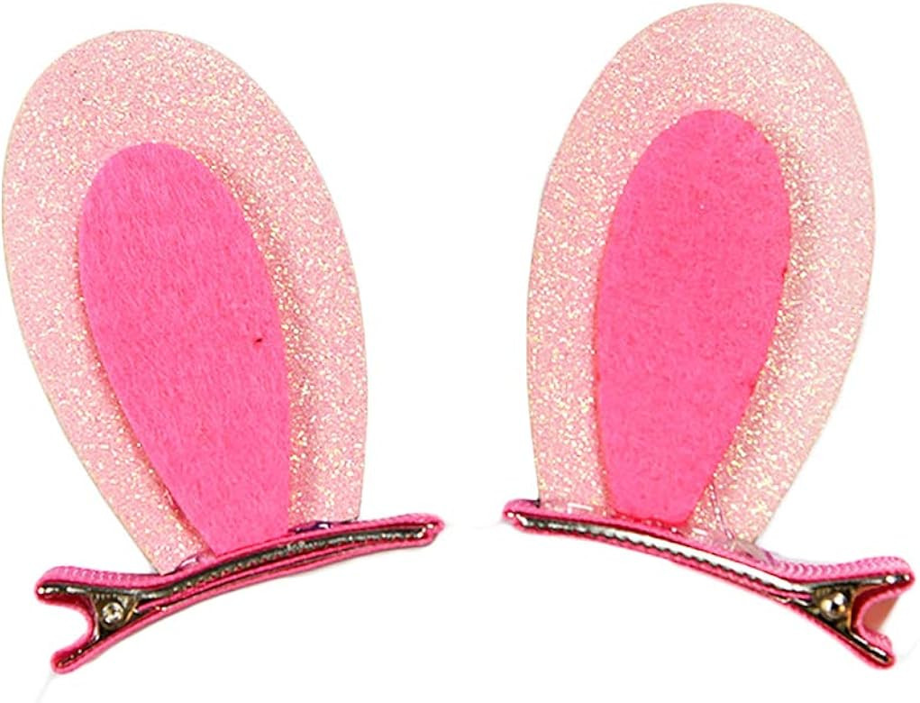 Easter Bunny Hair Clips Hairpins with Glitter Rabbit Ears Baby Girls Hair-Clip JHE14 | Amazon (US)