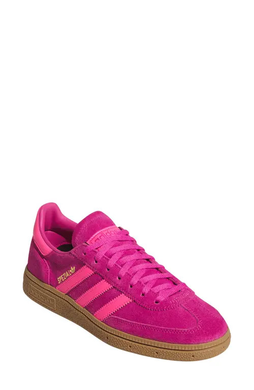 adidas Handball Spezial Sneaker in Lucid Fuchsia/pink/gold at Nordstrom, Size 7.5 | Nordstrom