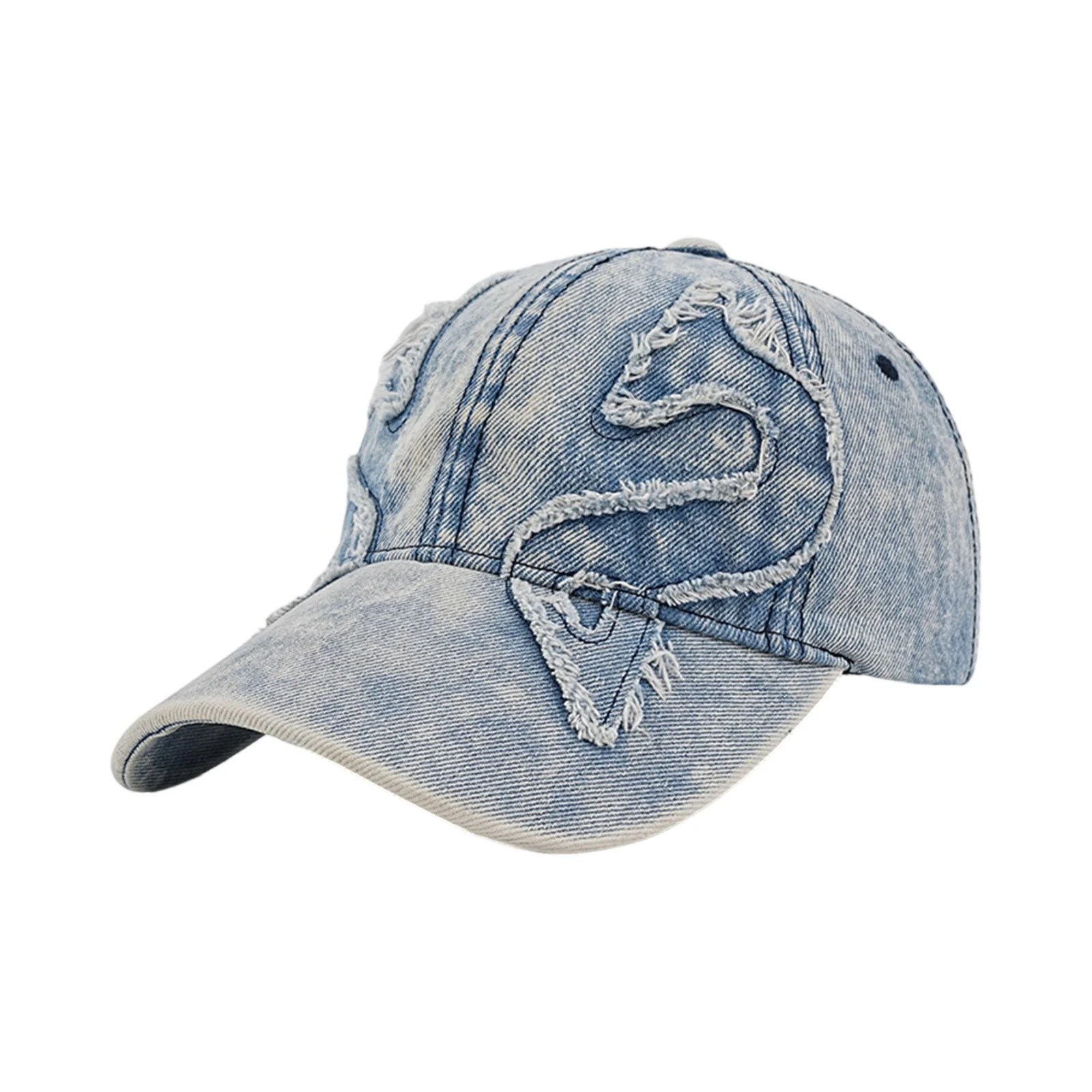 Lumtrix Vintage Distressed Ripped Denim Baseball Low Dad Hat Adjustable Strapback Retro Vintage F... | Walmart (US)