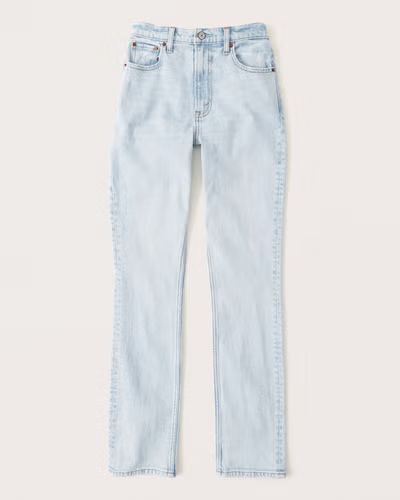 Women's Curve Love Ultra High Rise Slim Straight Jeans | Women's Bottoms | Abercrombie.com | Abercrombie & Fitch (US)