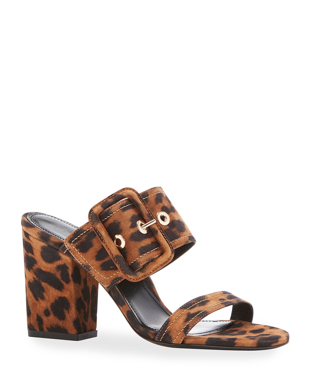 Louise Leopard-Print Suede Sandals | Neiman Marcus