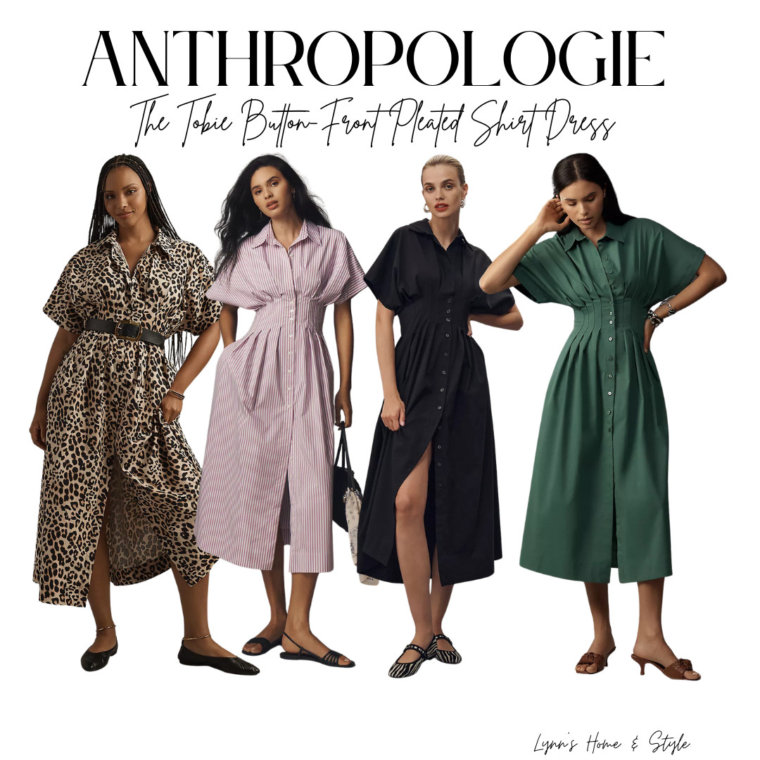 Same dress, four different vibes.  The Tobie Button-Front Pleated dress is such a classic staple piece for your wardrobe. You can dress it up or down to fit any occasion.  

#theperfectdress #anthropologie #shirtdress #stylefor2025 

 

#LTKOver40 #LTKWorkwear