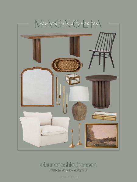 Magnolia Home favorites! I love these details on these pieces. They’re a little more rustic, but every now and then I love adding a piece into our home for balance. The texture is so good on these—fluted table, wicker tray, woven lamp! 

#LTKStyleTip #LTKHome