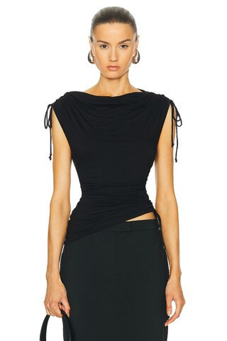 L'Academie by Marianna Greava Top in Black | FWRD 