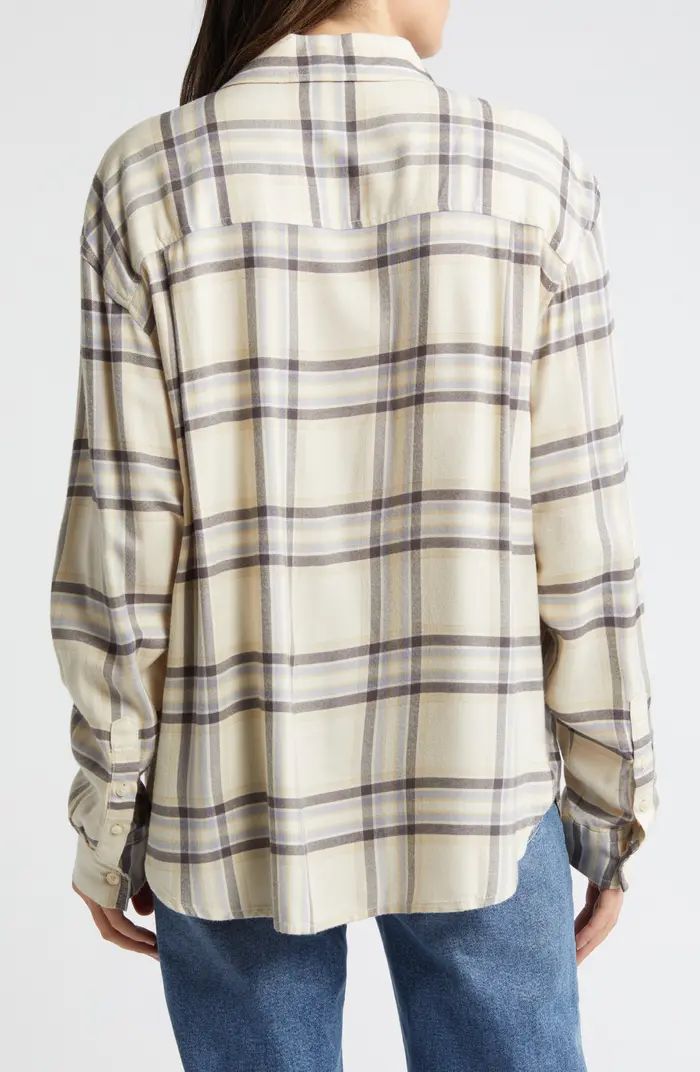 Treasure & Bond Boxy Plaid Flannel Button-Up Shirt | Nordstrom | Nordstrom