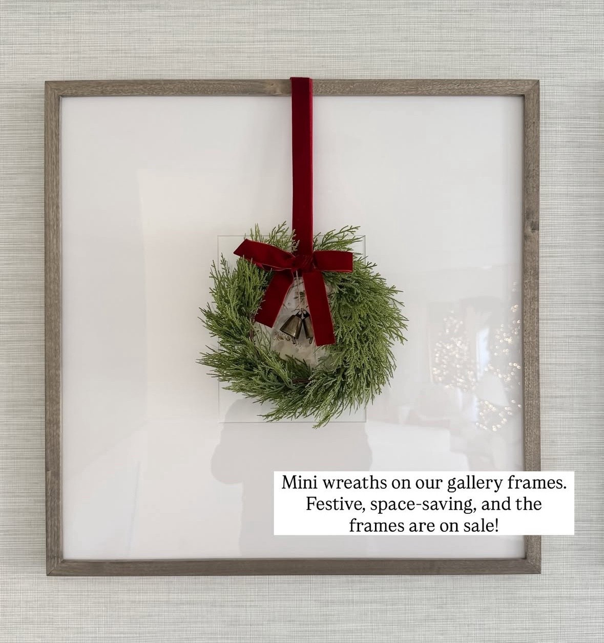 One of my favorite holiday details: mini wreaths on our gallery frames. They add a fresh pop of green and a festive touch without taking up any table space—perfect for holiday hosting. Even better, the gallery frames are on sale right now, making it a great time to refresh or expand a gallery wall. This is the 25x25” size in gray. I’ve linked the frames along with similar wreath options to recreate the look. 

#LTKHoliday #LTKSeasonal #LTKHome