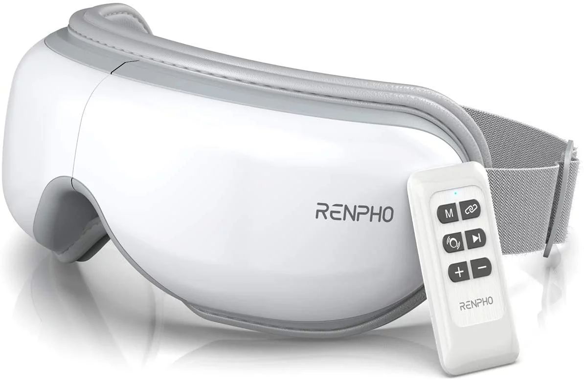 RENPHO Eye Massager with Remote Control & Heat, Compression, Wireless Music Rechargeable Eye Ther... | Walmart (US)