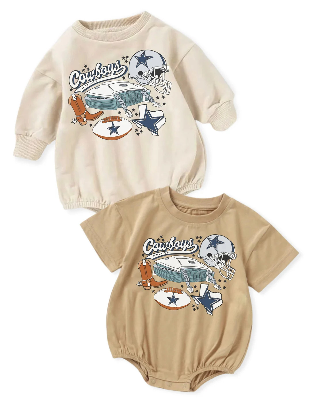 Dallas Cowboys Football, Sweatshirt Bubble, Tshirt Romper, Tees, Baby, Toddler, Matching | Etsy (US)