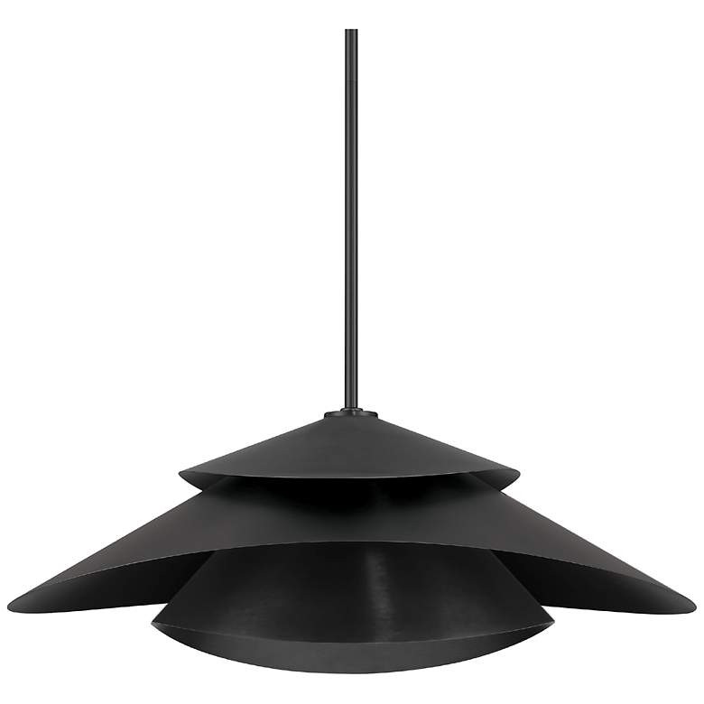 Hunter Hiro Matte Black 1 Light Extra Large Pendant Ceiling Light Fixture | Lamps Plus