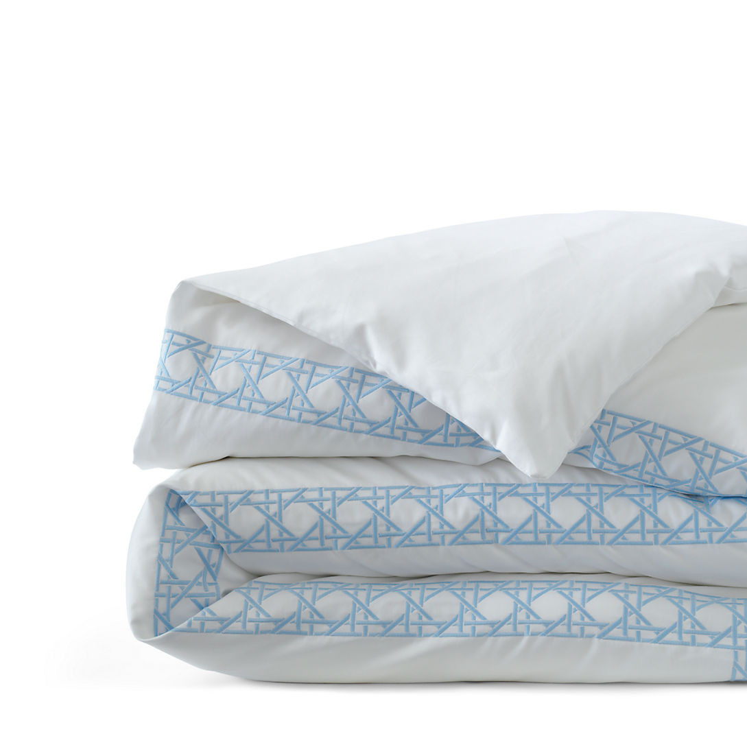 400 Thread Count Premium Supima Cotton No Iron Sateen Embroidered Duvet Bed Cover | Lands' End (US)