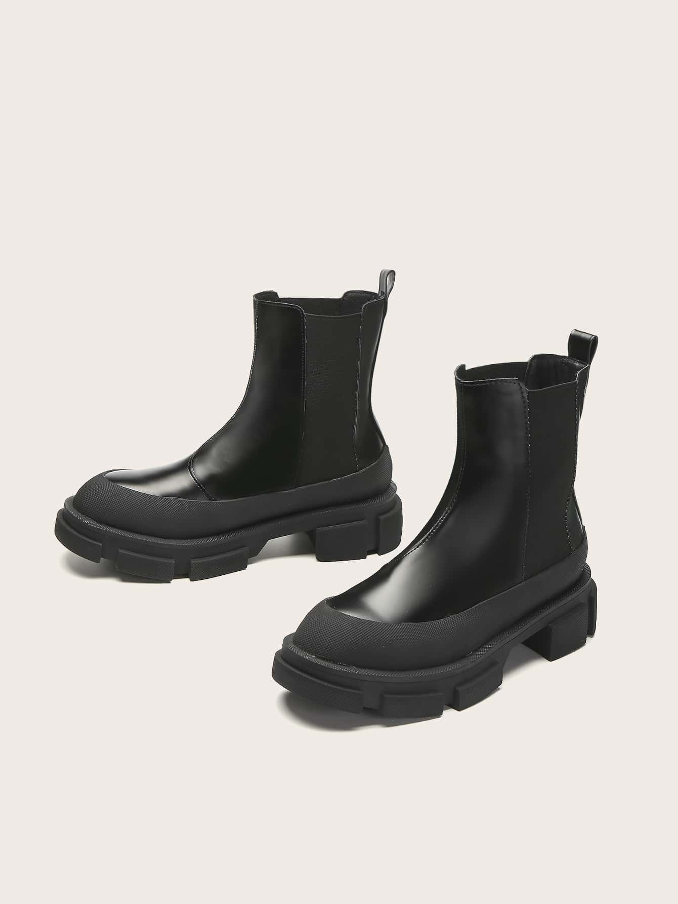 Minimalist Wide Fit Combat Boots | SHEIN