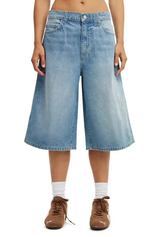 Cotton On Women's 91 Baggy Denim Jort in Blue Haze at Nordstrom, Size 4 | Nordstrom