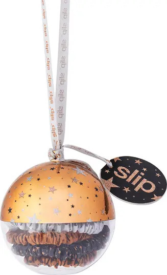 Pure Silk Skinny Hair Tie Paparazzi Holiday Bauble | Nordstrom