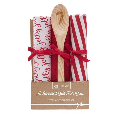 C&F Home Jolly Candy Cane Towel & Spoon Gift Bundle Set if 4 | Target