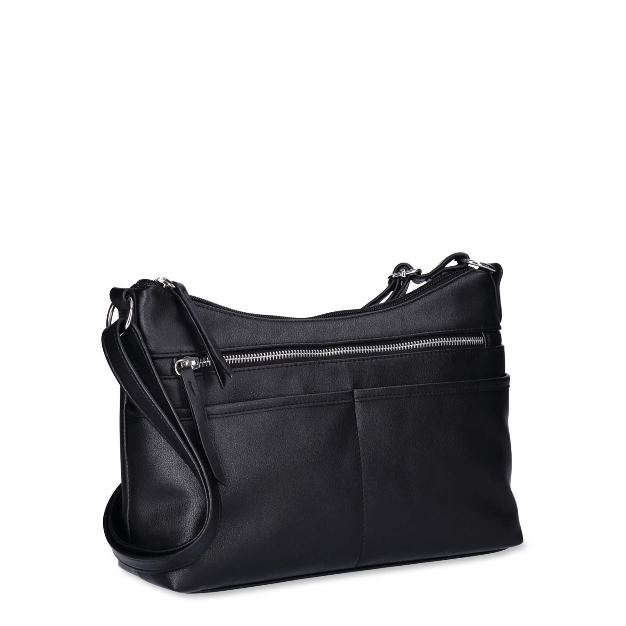 Time and Tru Women’s Hallie Crossbody Handbag, Black | Walmart (US)