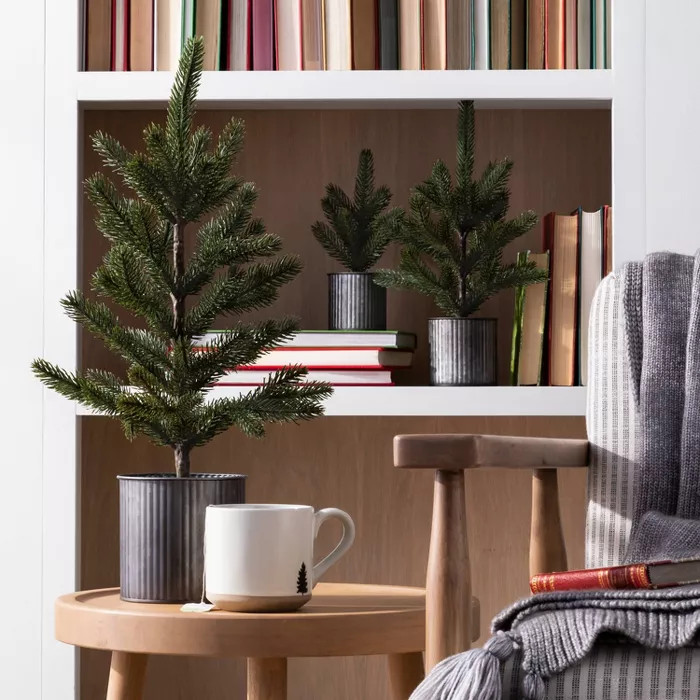 Faux Pine Tree in Metal Planter - Hearth & Hand™ with Magnolia | Target