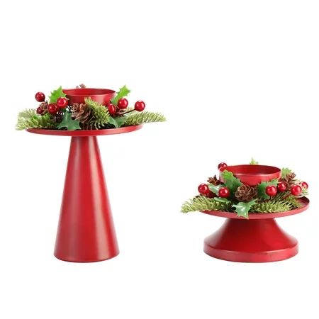 Buodes Cute Room Decor Red Christmas Wreath Candle Holder For Formal Events Weddings Churches Holida | Walmart (US)