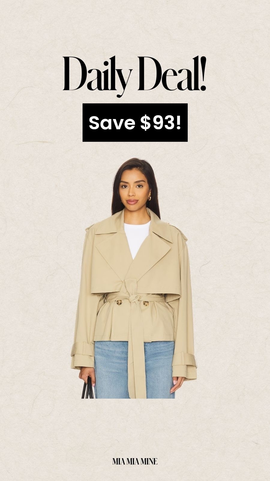 Revolve outerwear sale
Save 27% off this cropped trench coat - perfect transitional jacket for spring 

#LTKWorkwear #LTKSaleAlert #LTKOver40