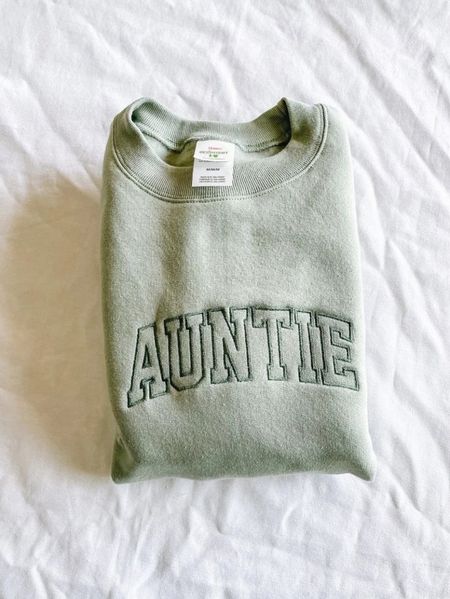 Auntie embroidery sweater / crewneck 

ETSY FINDS 🫶🏻 

#LTKstyletip #LTKkids #LTKfamily