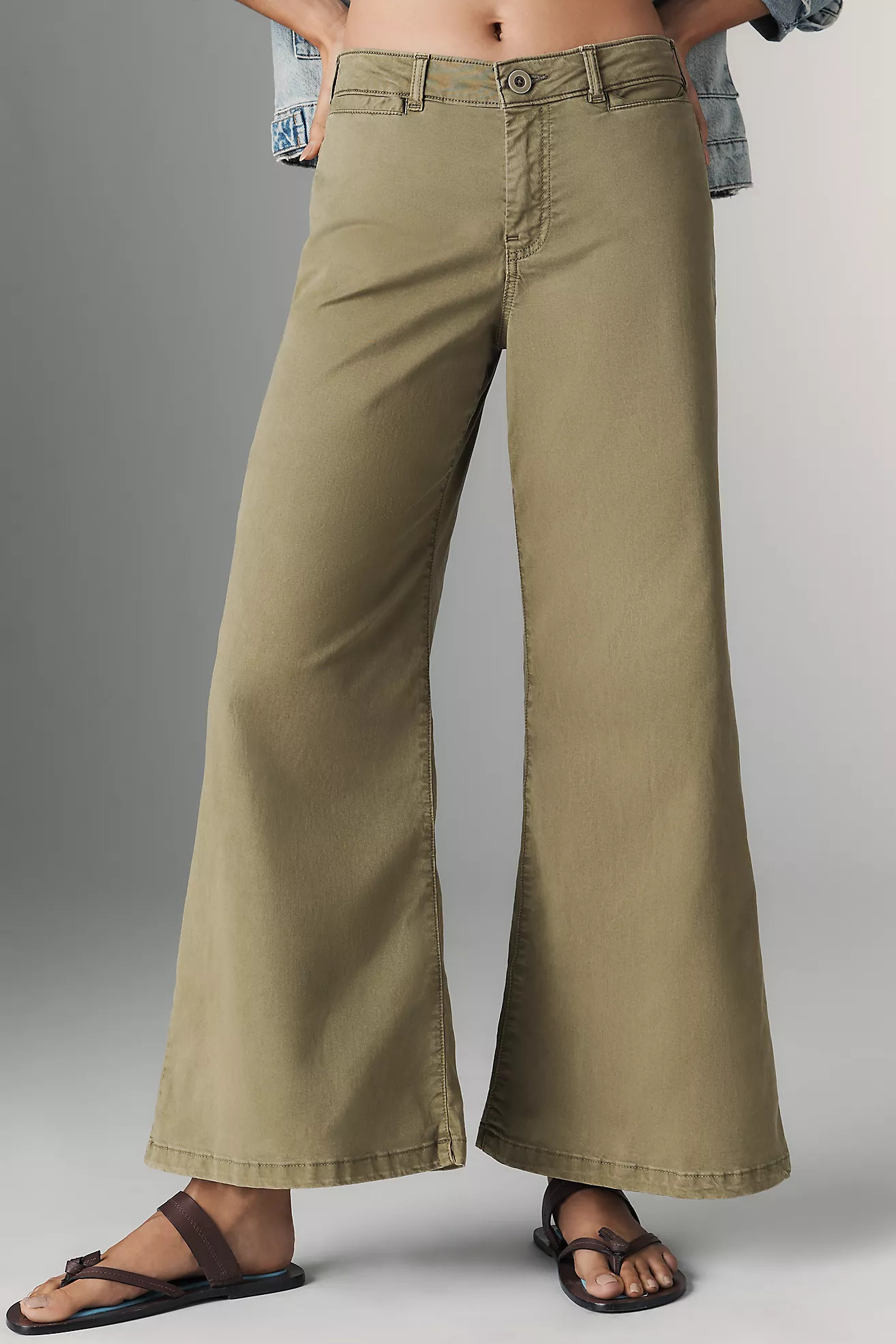 Pilcro Crop Wide-Leg Pants | Anthropologie (US)
