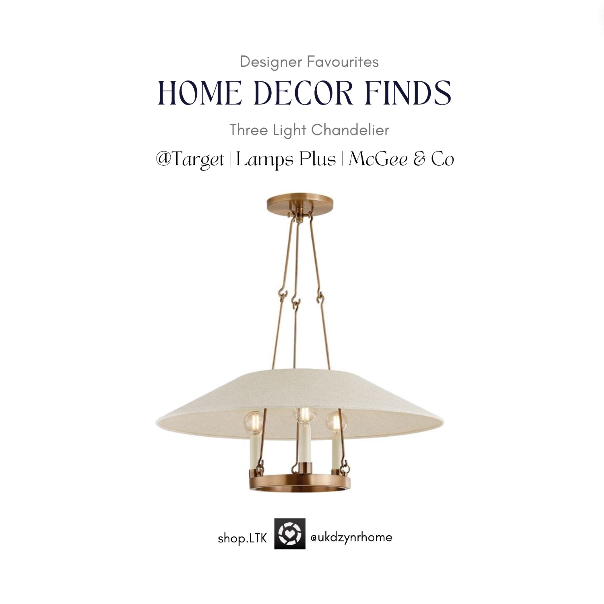 Three Light Chandelier | |Target | McGee | Lamps Plus

#LTKHome