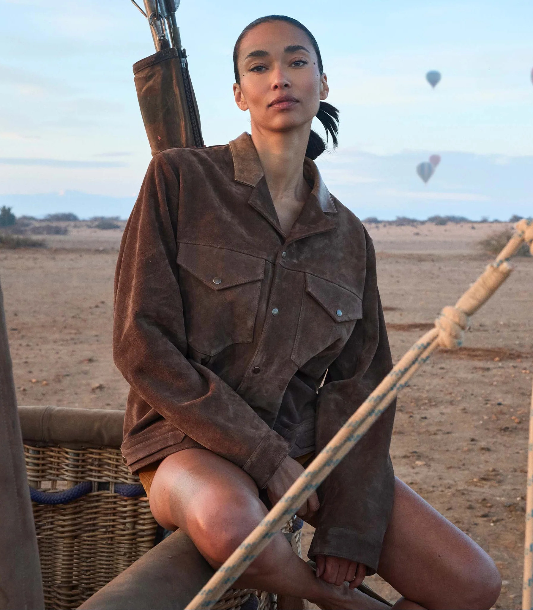 Carson Suede Jacket - Sable | DÔEN | DOEN