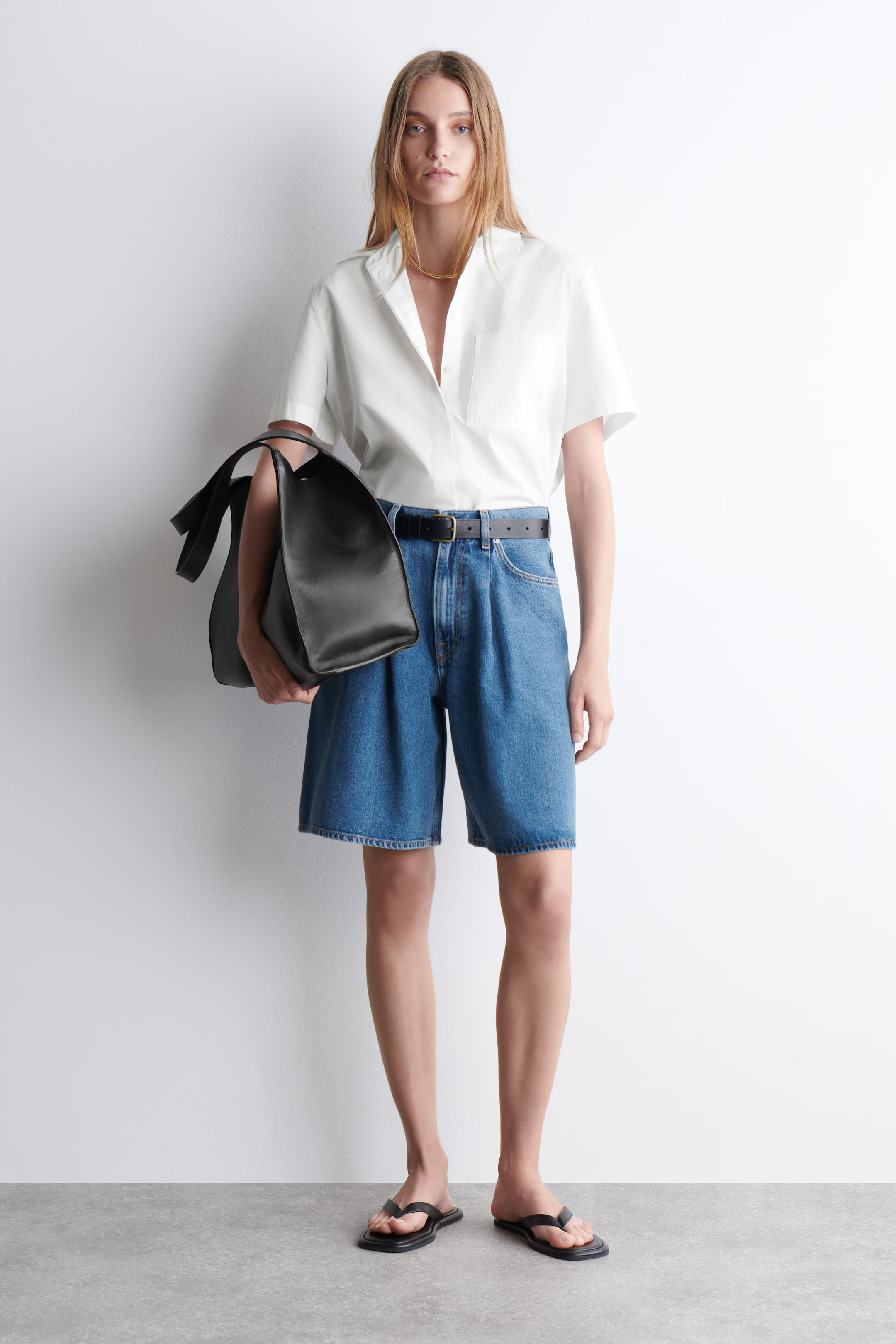 WIDE-LEG DENIM SHORTS - BLUE | COS | COS (EU)