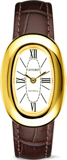 Bridgette Leather Strap Watch, 21 x 30mm | Nordstrom