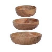 Creative Tops Naturals Set of 3 Wooden Bowls | Very (UK)