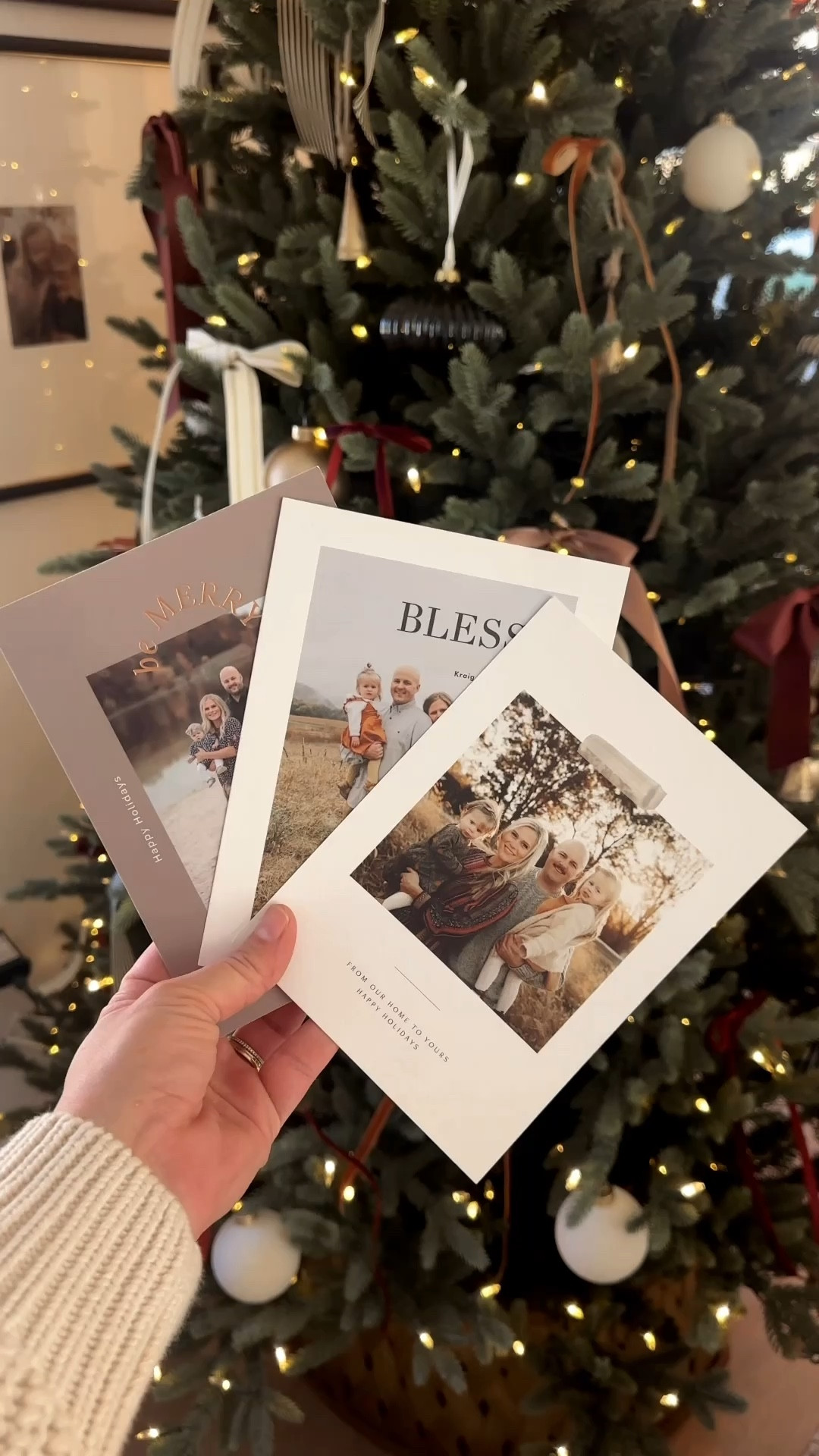Using my family’s old holiday cards as Christmas decor. I used my upstairs gallery wall, added some old fabric behind the cards  to really make them pop! 

#LTKHoliday #LTKFamily #LTKHome