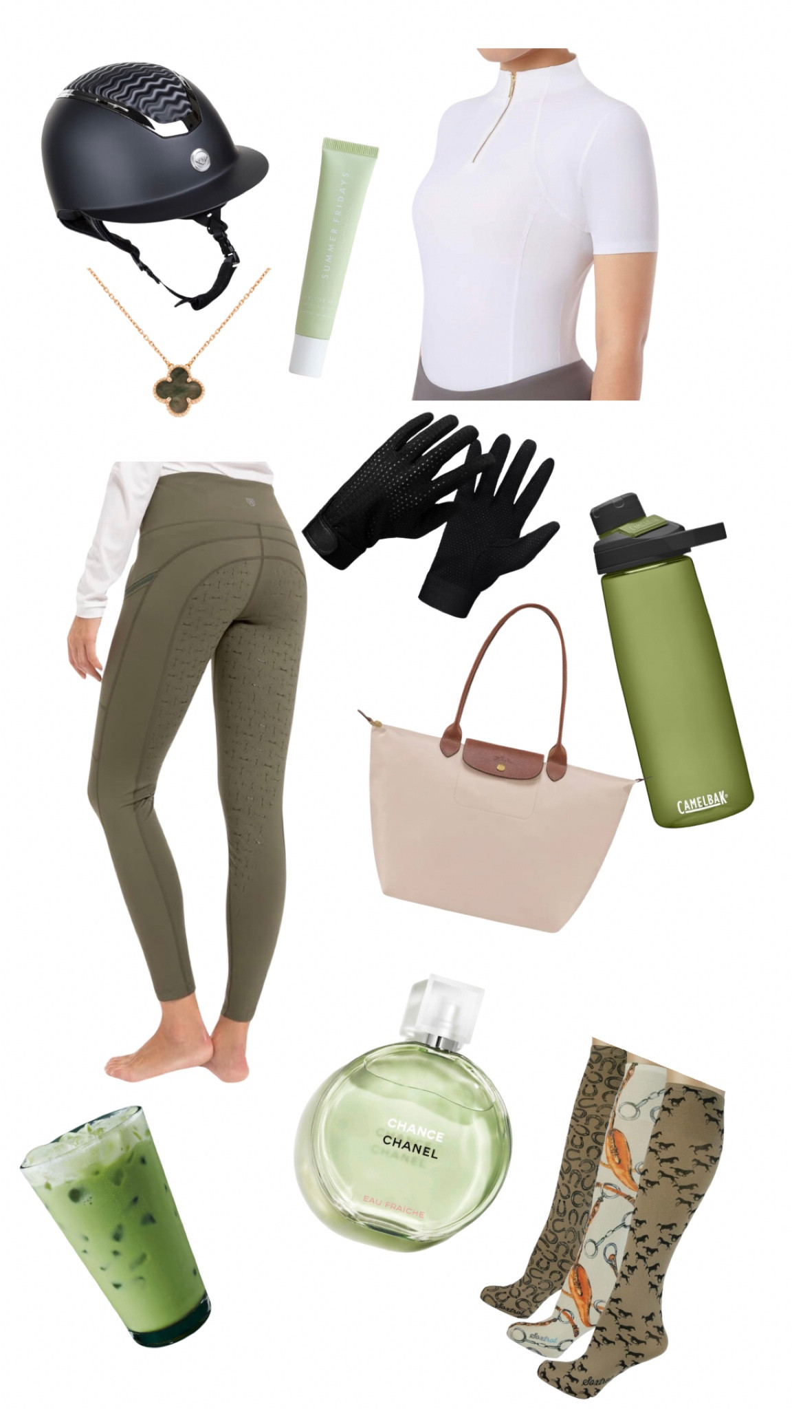An elevated olive outfit for a day at the stables!! 💚 And I couldn’t resist incorporating my favorite elevated stable bag: the Longchamp Le Pliage! 👜 🐎 

#LTKItBag #LTKFindsUnder50 #LTKFitness