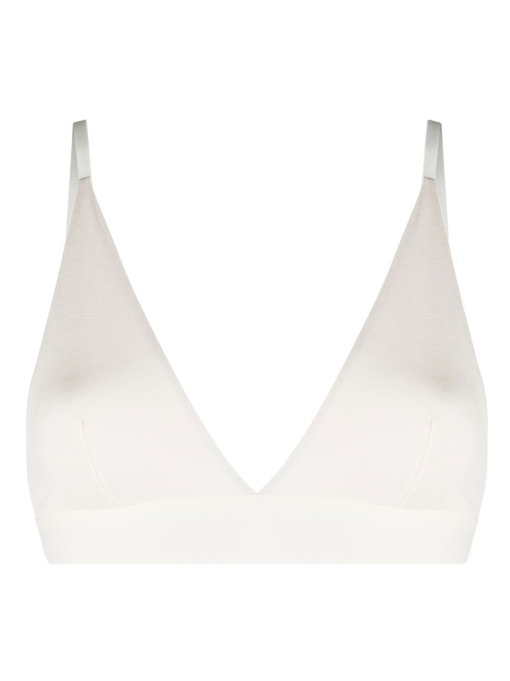 Baserange elasticated-trim triangle bra - White | Farfetch Global