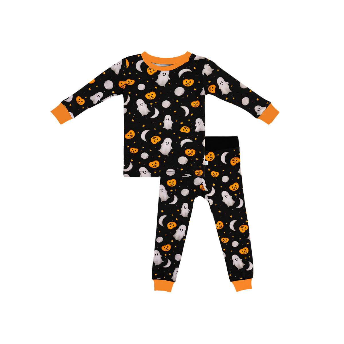 Baby Bamboo Pajamas w/ DreamCuffs® - Ghosts | Dreamland Baby