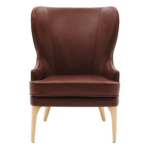Bjorn Top-grain Leather Accent Chair - Overstock - 31571835 | Bed Bath & Beyond