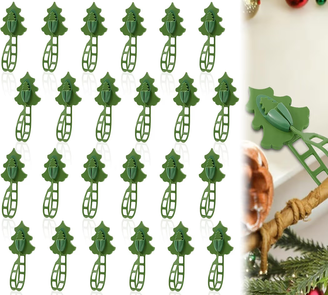 Christmas Garland Hanging Hooks for Mantle, 12 Pcs Fireplace Garland Hanger, Christmas Tree Shape... | Amazon (US)